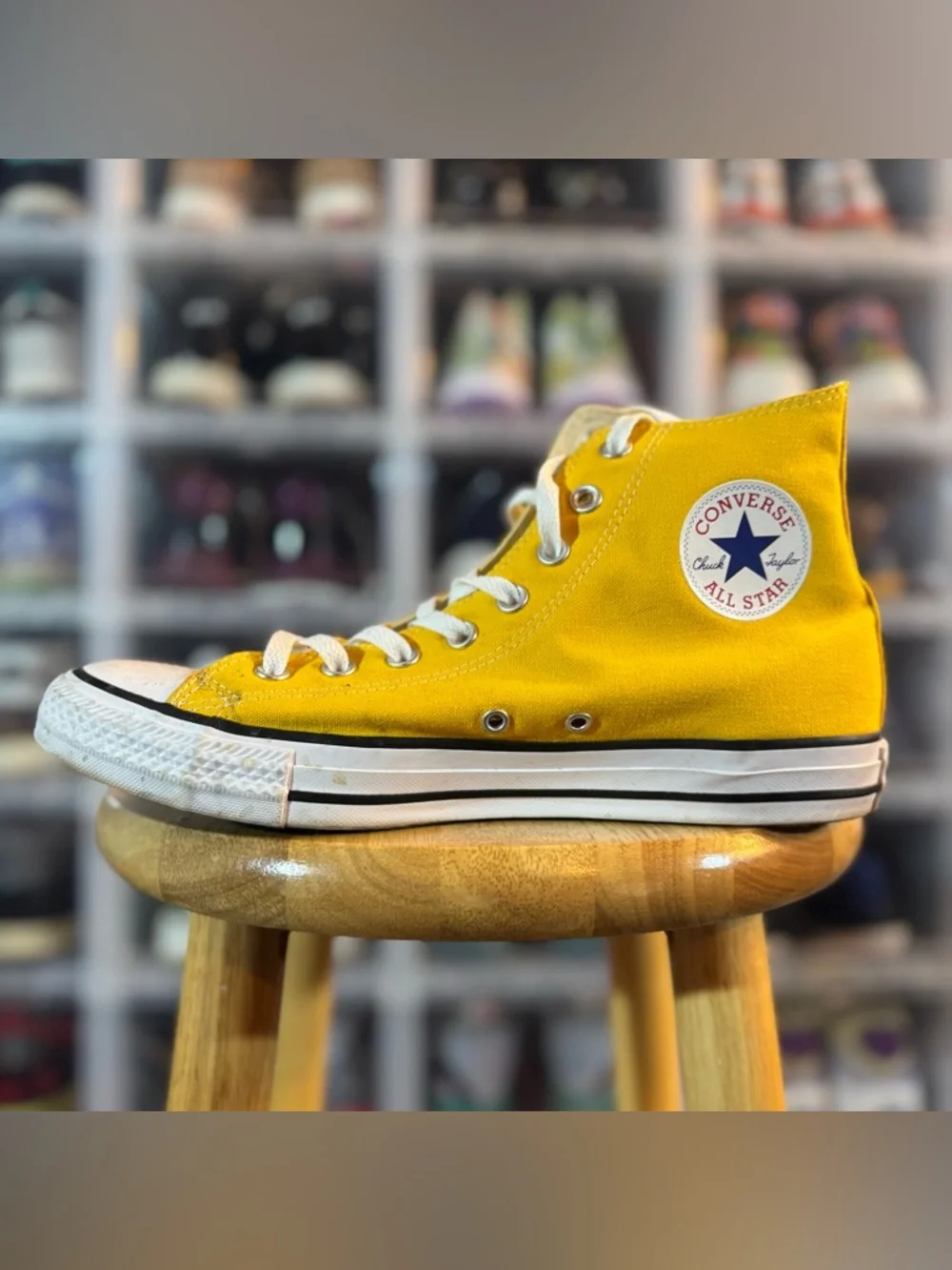 Converse Classic Yellow High Tops - Picture 4 of 5